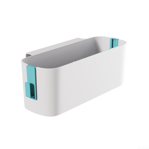 Scatola portaoggetti da appendere al comodino in plastica PP, con ganci, compatibile con sponde del letto a castello e letti d'ospedale, mantiene gli oggetti essenziali a portata di mano (verde)