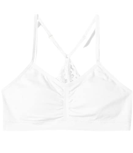 MaidenformGirlsSeamless Ruched Crop With Lace BandWhite/WhiteXX-Large Plus