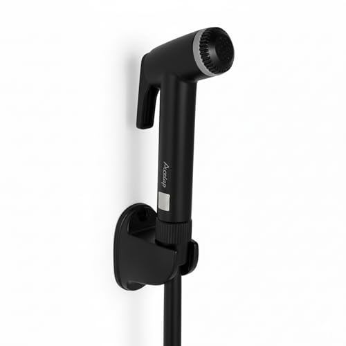 Image of Acetap ABS Black Polished Health Faucet with 1 Meter Tube and Wall Hook