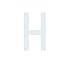 Produktbild 1peak Buchstaben Aufkleber, wetterfest, einzelner Buchstabe H, weiß, 5cm (50mm) großgeschrieben