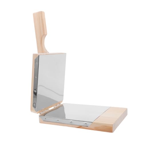 Frcolor 木製餃子皮作り型 耐久ステンレス採用 生地プレスツール 手作り餃子用キッチンアクセサリー 団子皮成形補助器具