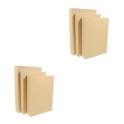LOGOFUN 6 Pcs Faux Book Stack Blank Imitation Bookshelf Decor Home Coffee Table Ornament Simulation Models for Photography and Interior Design