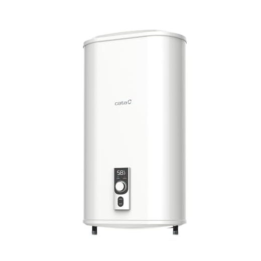 Cata Termo Eléctrico Reversible CTRS-80 E-REV SLIM Capacidad de 74L Doble Tanque Protección Super aislamiento Indicador Anti-hielo Potencia 2.000W Display Digital Color Blanco