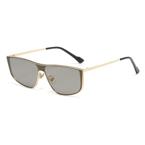 Lunettes de soleil en métal pour femme au design moderne et épuré