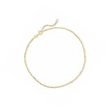 Ross-Simons 1.5mm 10kt Yellow Gold Singapore-Chain Anklet. 9 inches