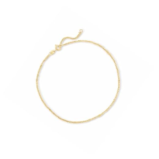 Ross-Simons 1.5mm 10kt Yellow Gold Singapore-Chain Anklet. 9 inches