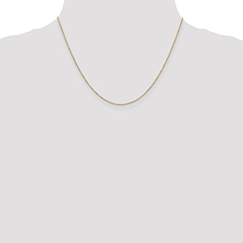 IceCarats 14K Solid Yellow Gold 1.2mm Beaded Ball Chain Necklace4