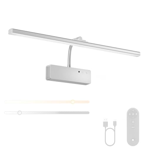 Aplique de pared LED recargable plateado para salón con luz regulable