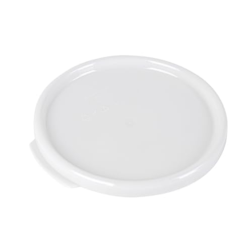 Restaurantware Food Storage Lid 1 Count Fits 2 and 4 qt Containers Leak-Resistant White Plastic Container Lid Dishwasher-Safe Freezer-Safe For Kitchens, Store Dry and Wet Ingredients, Food Prep