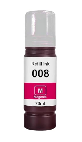 Image of 008 Ink Compatible for Epson L6460, L6490, L15180, M15140, M15180, L6570, L6580, L15150, L15160 Printer (008 Magenta Ink 1 Pcs)