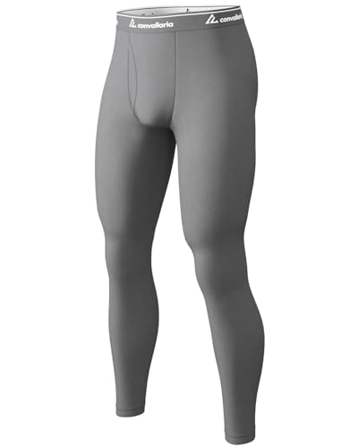 CL convallaria Pack de 1 2 4 calzoncillos térmicos para hombre, ropa interior de forro polar, ropa interior funcional, ropa interior de esquí para invierno, 1 pieza-gris, S