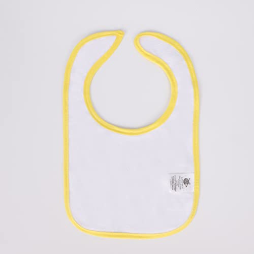 Spinfox 12 Pack Waterproof Baby Bibs Unisex Terry Drool Bib Cotton Solid Knit Infant Feeding Bibs - White #TOP3
