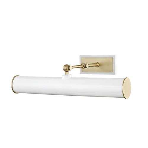 Mitzi HL263202-AGB/WH Holly - 2 Light Picture Light 4.75 inches Tall and 16.25 inches Wide - Aged Brass/Soft Off White