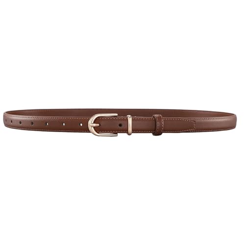 Belts for women, Waist Belt Women's Waist Belts New Pure Cowhide Belt Needle Buckle Belt Versatile and Simple Denim Suit Dress Belt(Brown,110 cm)