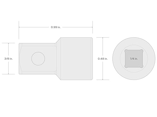 TEKTON 1/4 Inch Drive (F) x 3/8 Inch (M) Socket Adapter | SHA04101