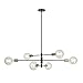 DVI Lighting DVP41102PL+GR Six Light Pendant Lake Loft Platinum/Graphite