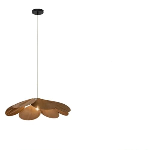 Lustre moderne en tissu café 80cm suspension japonaise pétale salon