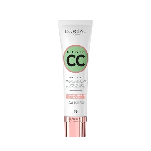 L'Oréal Paris - CC Crème C'est Magic - Embellisseur de Teint Anti-Rougeurs- Soin Teinté - Tous Types de Peaux - Couvrance Légère et Naturelle - SPF 11 - Teinte : Universelle - 30 ml