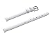 Uyoung 8mm Women's Solid White Smooth Genuine Leather Watch Band