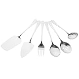 Gogogmee 6 pièces Set de Couverts Acier Inoxydable Résistants Ustensiles de Service Buff...