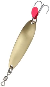 LUHR-Jensen Krocodile Spoon, Casting and Trolling Fishing Lure for Salmon, Trout and Steelhead, 12 (2-11/16") Brass/Gold Prism-Lite