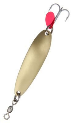 LUHR-Jensen Krocodile Spoon, Casting and Trolling Fishing Lure for Salmon, Trout and Steelhead, 12 (2-11/16") Brass/Gold Prism-Lite
