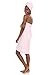 TexereSilk Women's Spa Towel & Head Wrap Set - Modal & Organic Cotton Blend (Barely Pink, 2X/3X)