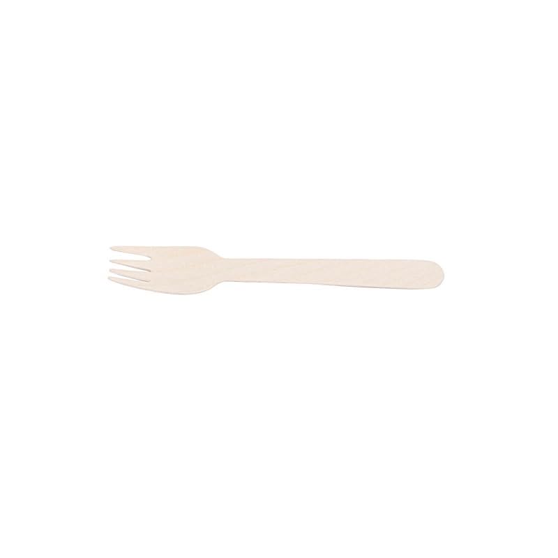 Balsa Circle 200 pcs 6-Inch Disposable Natural Brown Birch Wooden Forks - Wedding Party Event Catering Biodegradable Tableware