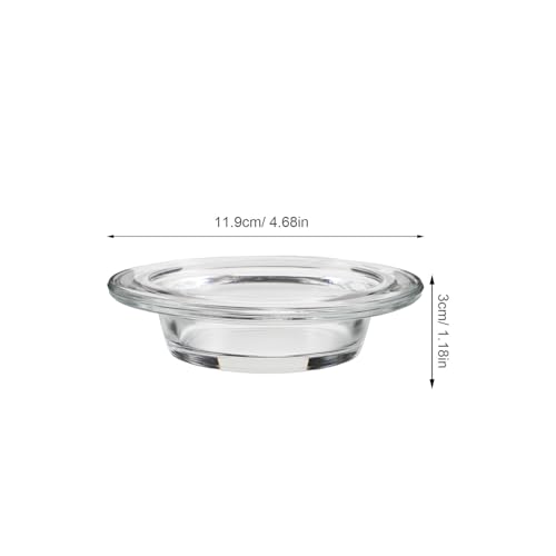 Plato de cera de vidrio de 119 mm para quemador de esencias 3