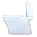 TOTO® Aquia IV® Cube Two-Piece Elongated Dual Flush 1.28 and 0.9 GPF Universal Height Toilet with CEFIONTECT®, WASHLET®+ Ready, Cotton White - MS436124CEMFGN#01