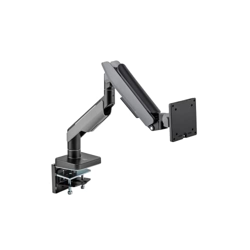 Brazo de monitor POUT de aluminio resistente con base estable minimalista