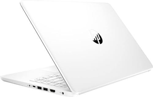 Image of HP 14 inch Business Laptop, 1-Year Office 365 with Copilot AI, 4GB RAM 64GB eMMC, Dual-Core Intel Processor, Win 11, PLUSERA Earphones, Snowflake White-Best Value