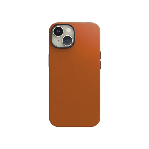 Image of Luxury Leather Case For iPhone 15 | Imported Leather | Compatible With Magsafe | Warranty | (Brown)