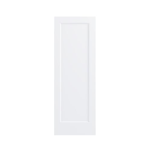 Image of JUBEST 28 inchx80 inch 1-Panel Shaker Style White Primed Hollow Core Interior Molded Door Slab, NOT Pre-drilled and NOT Included Hardware, Pre-Assembled Interior Door for Pantry, Laundry, Closet