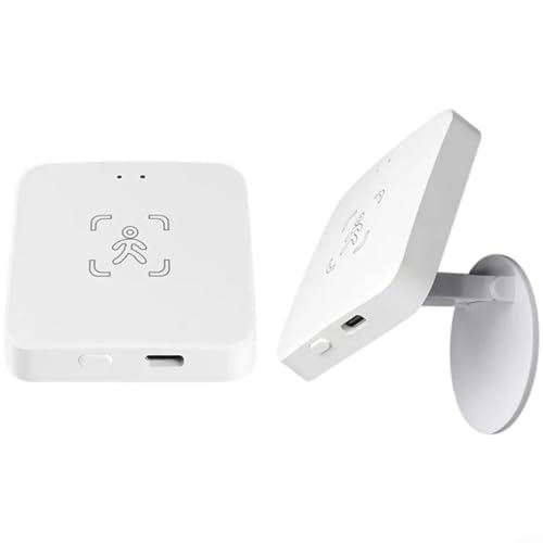 TONIXY Millimeter Wave Menschlicher Präsenzsensor für Zigbee 30, Bewegungsmelder mit Lichtsensor für Smart Home Automatisierung, Wand- oder Deckenmontage, Weiß, 85 x 85 x 27 cm (B)