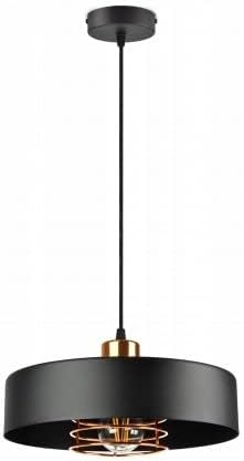 FKL DESIGN Home Deco Plafondlamp hanglamp hanglamp wandlamp hanglamp zwart wit koperen lamp uit serie 754K (zwart, hanglamp 754K-Z1)