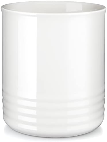 ALELION Utensil Holder for Countertop, 7.2″ Farmhouse Ceramic Utensil Crock with Cork Bottom, Large&Steady Kitchen Utensil Holder for Kitchen Decor, Kitchen Tools Utensil Organizer, Christmas Gift