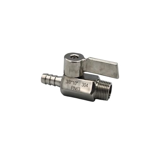 Válvula mini de bola para manguera de 8 mm y rosca macho de 1/2 pulgada 2