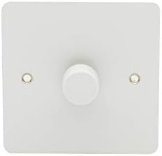 Schneider Electric Ultimate Flat Plate - 4 Gang 2 Way Dimmer Light Switch, Main & Low Voltage, 250W/VA, GU6242CPB, Polished Chrome