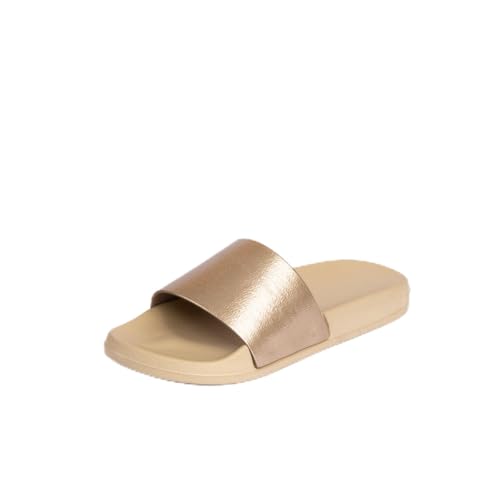Onda Galaxy Slide Slipper for Women - Gold, 41 EU