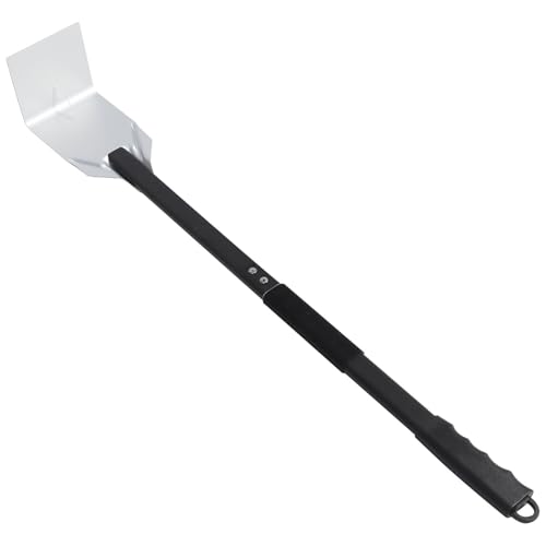 Levemolo Fireplace Coal Scraper Grill Scraper Griddle Long Handle Cleaning Spatula Ash Lightweight Portable