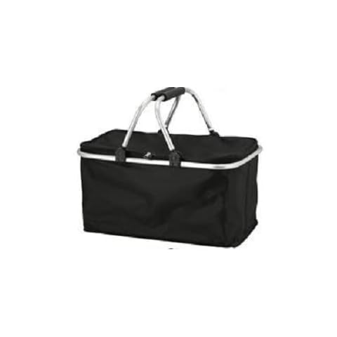 Premium Aluminium Einkaufskorb 30 Liter I Kühltasche I Picknickkorb I Einkaufs Korb Tasche Cover