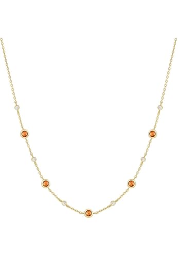 Collier ANIA HAIE en argent doré avec 6 zircones et stones de couleur