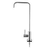 YWJFSA Trinkwasserhahn Einhebel Wasserhahn Küche für Umkehrosmose oder Wasserfiltersystem,Silber