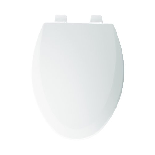 Bemis 1550PRO000 Molded Wood Elongated Open Front with Cover Pro Style Hinges, White