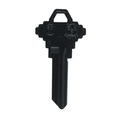 KeySmart AirKey, Aluminum SC1 Key Blanks, 75% Lighter, 2X Stronger Than Brass Bulk Keys, Durable and Scratch-Free, SC1 Set (3 Pack, Black)