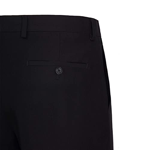 P&L Men's Suits 2 Piece Classic Fit - Polyester Single Breasted 2 Buttons Blazer & Trousers Black - Thumbnail 6