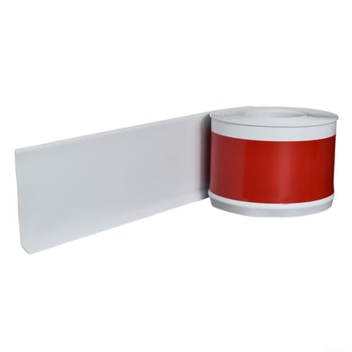 Rodapié de PVC suave para moldear sustrato impermeable con piezas decorativas de plástico adecuadas para aplicaciones interiores del hogar y la oficina (blanco)
