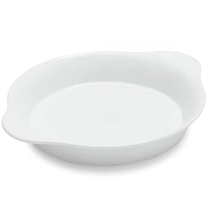 Sur La Table Porcelain Round Gratin Dish, White