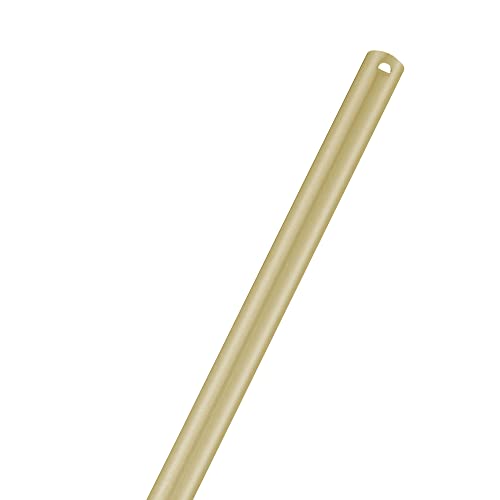 Image of 48in Ceiling Fan Extension Downrod in Satin Brass for Modern Forms Smart Fans